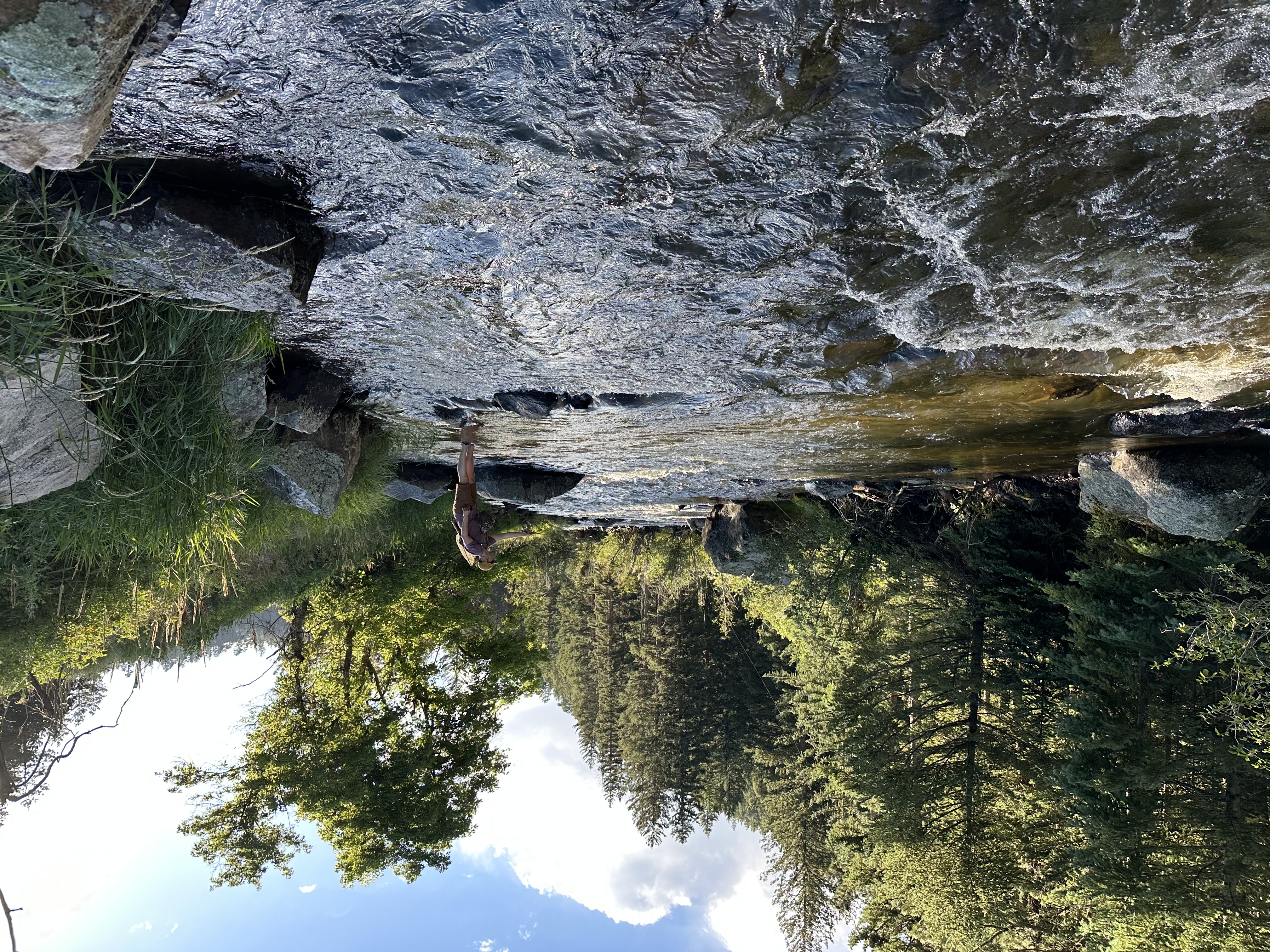 Surveying the bottom of a small tail out