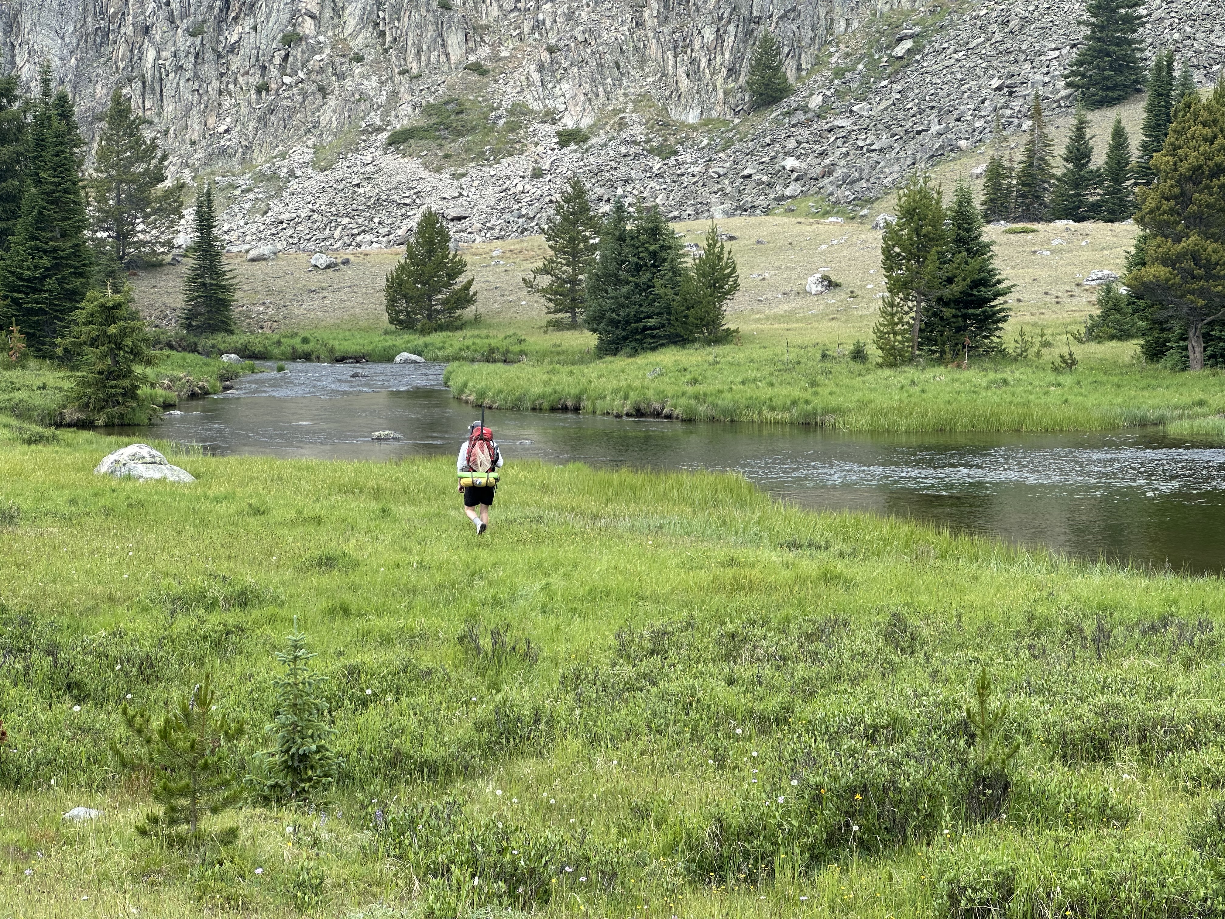 Approaching Paint Rock Creek for some midday fishing